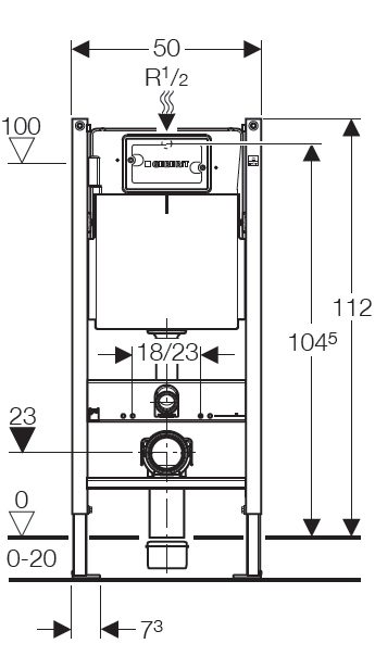 Geberit 458.160.00.1 duofix инсталяция монтажная рама