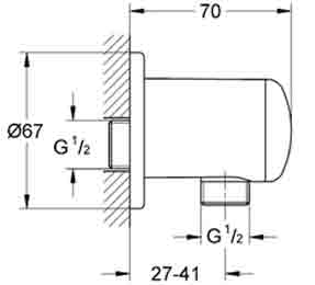 Grohe 28671 шланговое подсоединение