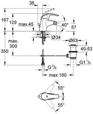 Grohe Eurosmart 32929 смеситель для биде