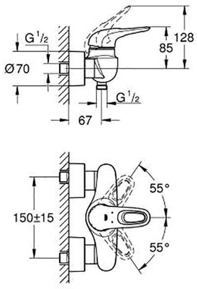 смеситель для душа Grohe Eurostyle New 33590LS3