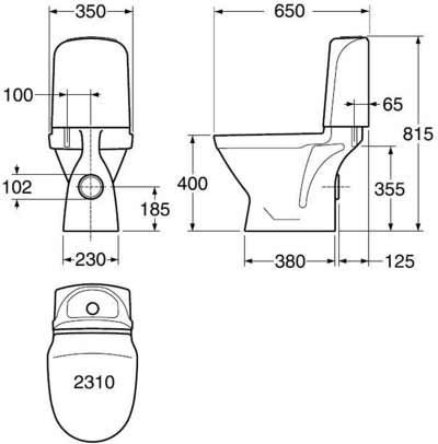 Gustavberg Nordic 2310 Унитаз компакт Швеция