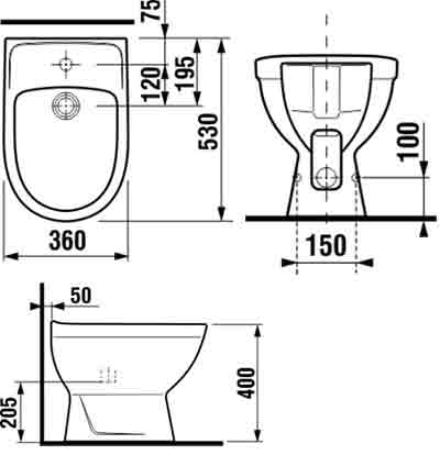 биде напольное Jika Lyra 3238.1