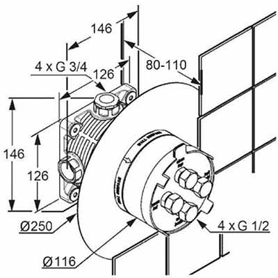 внутреняя часть Kludi Flexx Boxx 88011