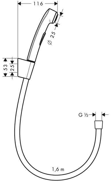 набор для гигиенического душа Hansgrohe 32128000