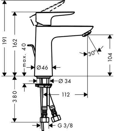 смеситель раковина Hansgrohe Talis E 71710000