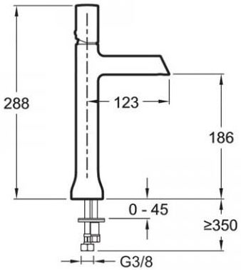 смеситель высокий для раковины Toobi E8960-CP