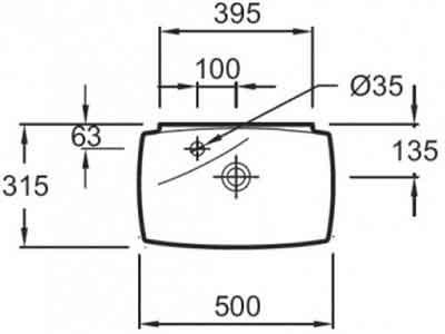 умывальник Jacob Delafon Escale E1025