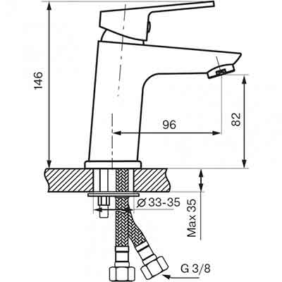 смеситель для раковины Koller Pool Kvadro KR0450