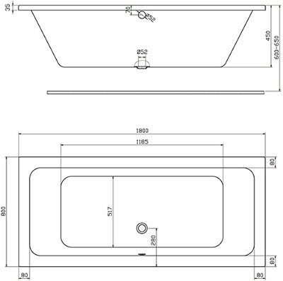 ванна акриловая Kolo Modo XWP1181