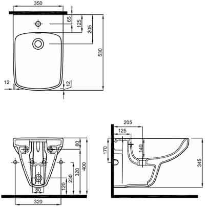 биде подвесное Kolo Nova Pro M35103