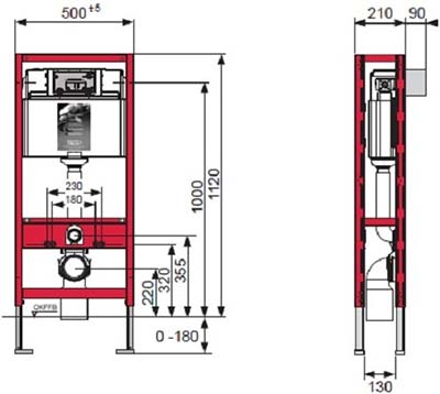 инсталляция отдельностоящая TECE 9300031