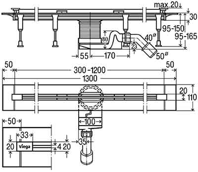 лоток Viega Advantix Vario 704360