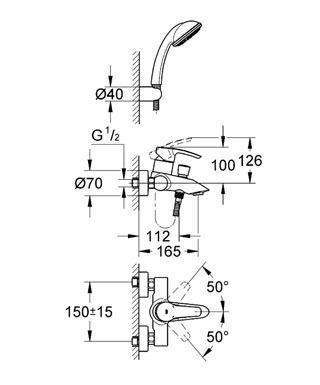 Grohe 33592 смеситель для ванны Гроя