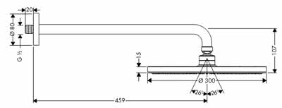 Hansgrohe 27492 верхний душ Raindance