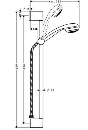 душевой гарнитур Hansgrohe 27728000