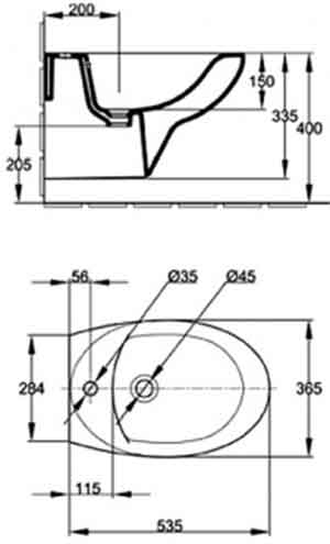 биде подвесное Jacob Delafon Patio E4189 биде подвесное Jacob Delafon Patio E4189
