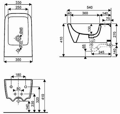 биде подвесное Kolo Life M25100