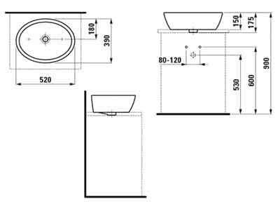 раковина чаша Laufen Pro B 1296.4