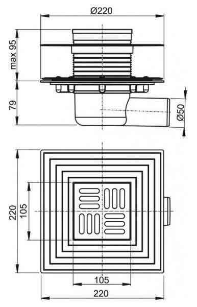 трап Alca Plast APV 1324