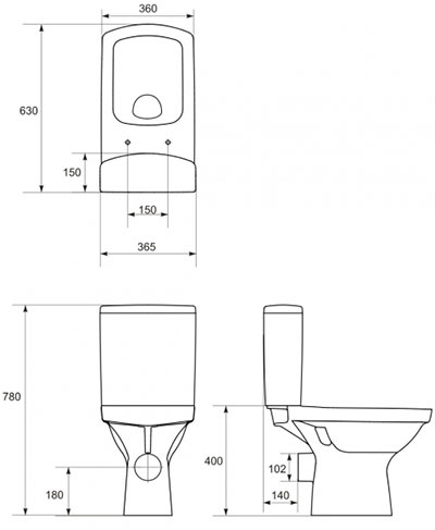 компакт Cersanit Easy 011