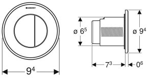 Geberit 116.055.KM.11.1 пневмокнопка