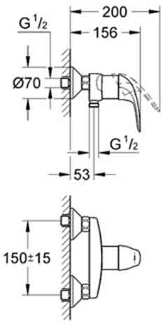 смеситель для душа Grohe Euroeco 32740