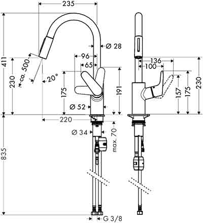 смесители для кухни Hansgrohe 31815