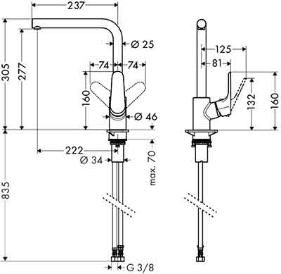 смеситель для ванны Hansgrohe 31817