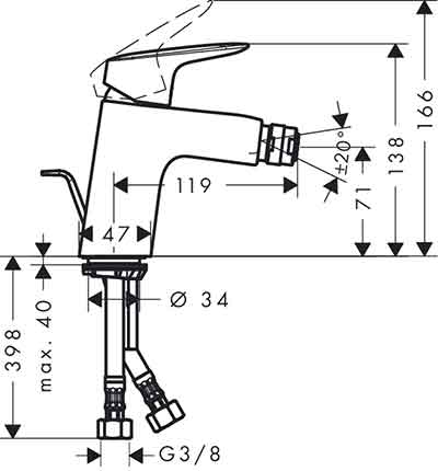 смеситель для биде Hansgrohe 71204