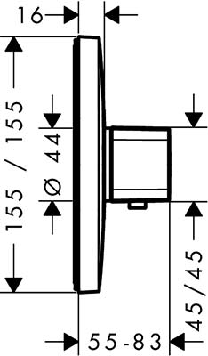 термостат для ванны Hansgrohe Ecostat E 15705 000