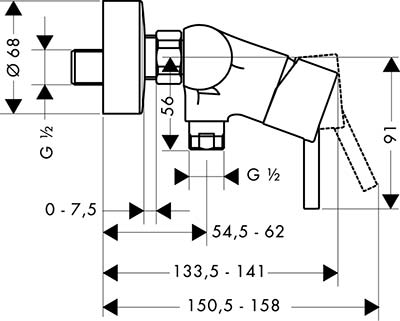 смеситель для душа Hansgrohe Talis 32640