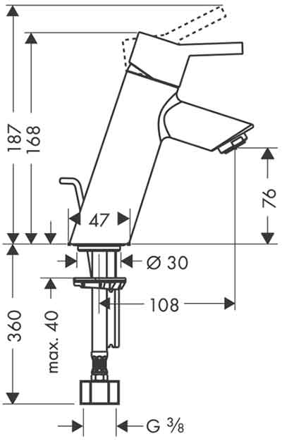 смеситель для раковины Hansgrohe Talis S2 32040