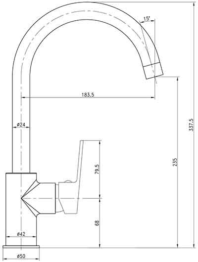 смеситель для кухни Imprese 55070