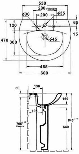 раковина Jacob Delafon Patio E4159NG