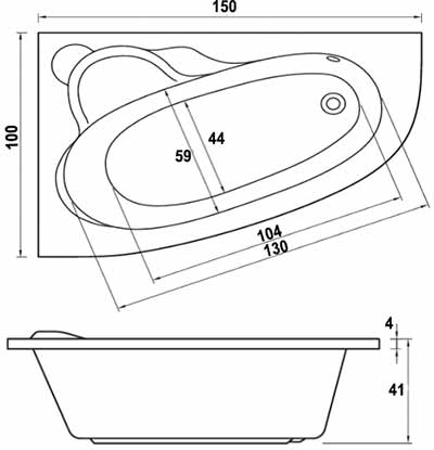 ванна Koller Pool Nadin 150 см