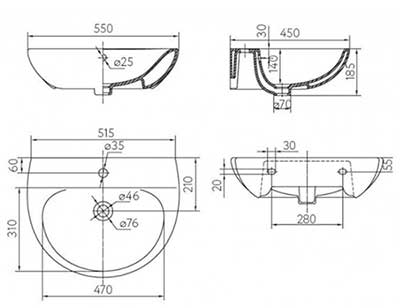 раковина Kolo Runa L81155