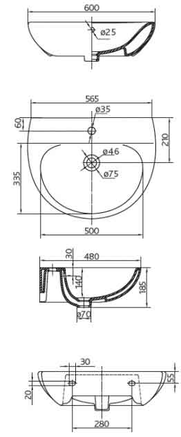 раковина Kolo Runa L81160