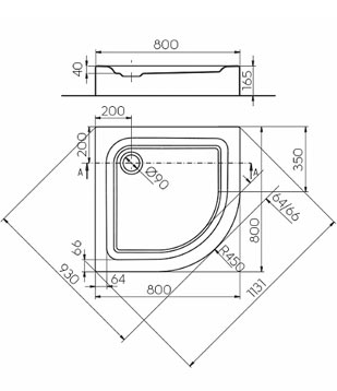 поддон акриловый Kolo Simplo XBN0680