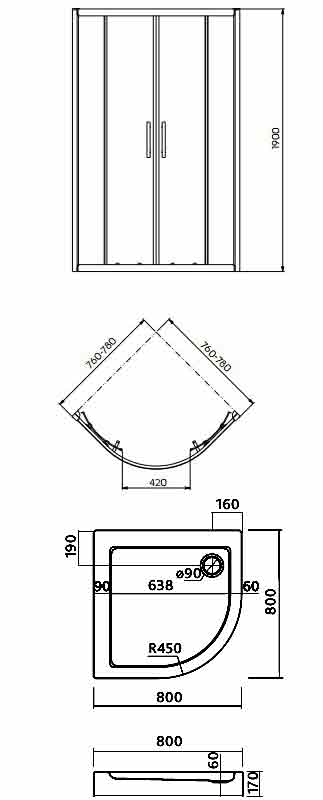 душевая кабина Kolo WKPG80222003