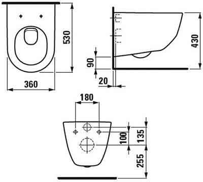 унитаз подвесной Rimless Laufen Pro 2096.6