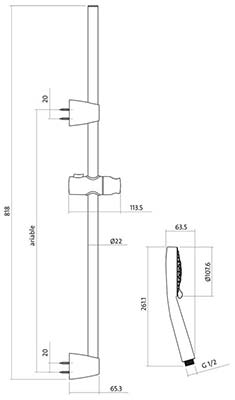 душевая стойка Cersanit Cromo B247