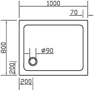 Eger 599-1080S поддон 100х80 см прямоугольный