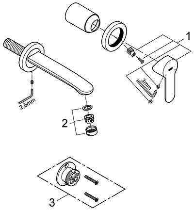 Grohe 19571002 настенный монтаж