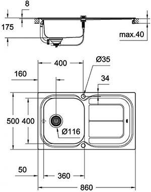 кухонная мойка Grohe 31565SD0 кухонная мойка Grohe 31565SD0