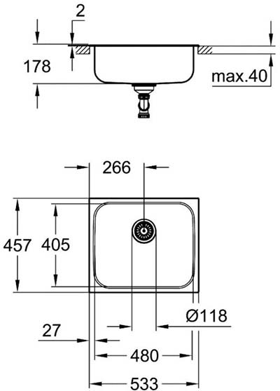 Grohe стальная мойка