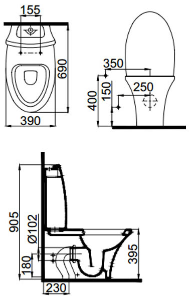 IDevit SETK2904 красный унитаз