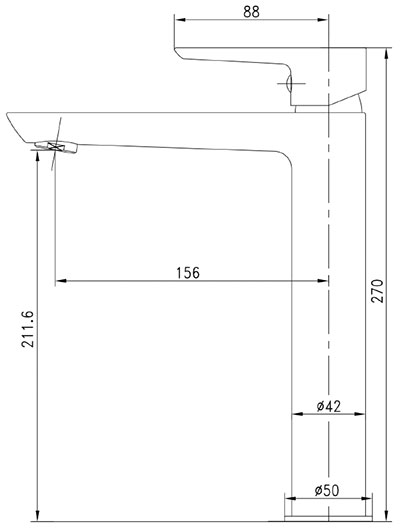 смеситель высокий Imprese Breclav 05245WH