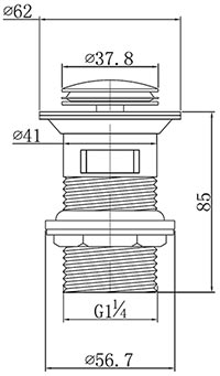 донный клапан Imprese PP280stribro