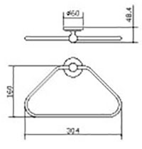 Jiamei 630160A кольцо трапеция для полотенец