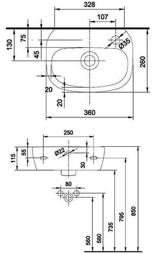 Kolo L22136000 мини раковина